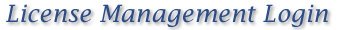 License Management Login